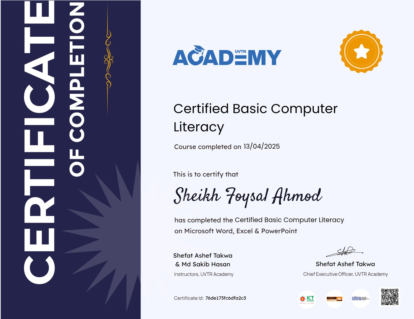 Certified Basic Computer Literacy