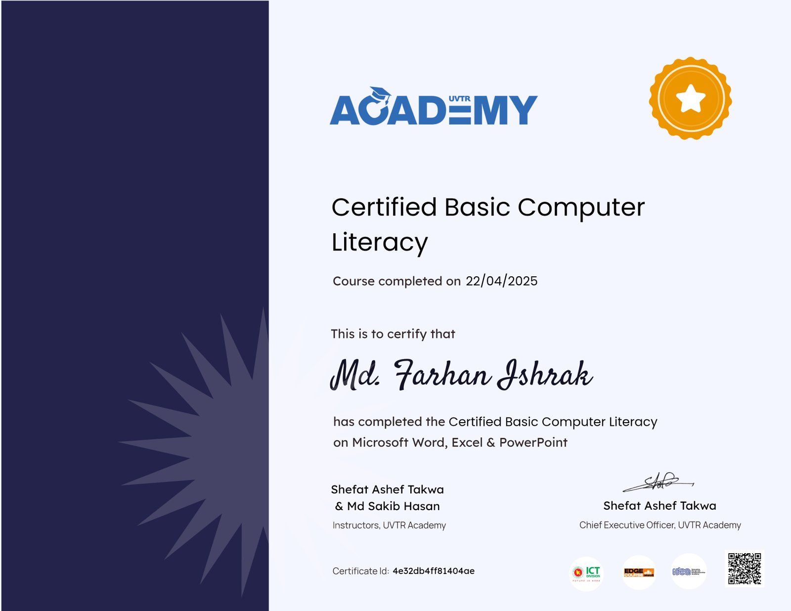 Certified Basic Computer Literacy