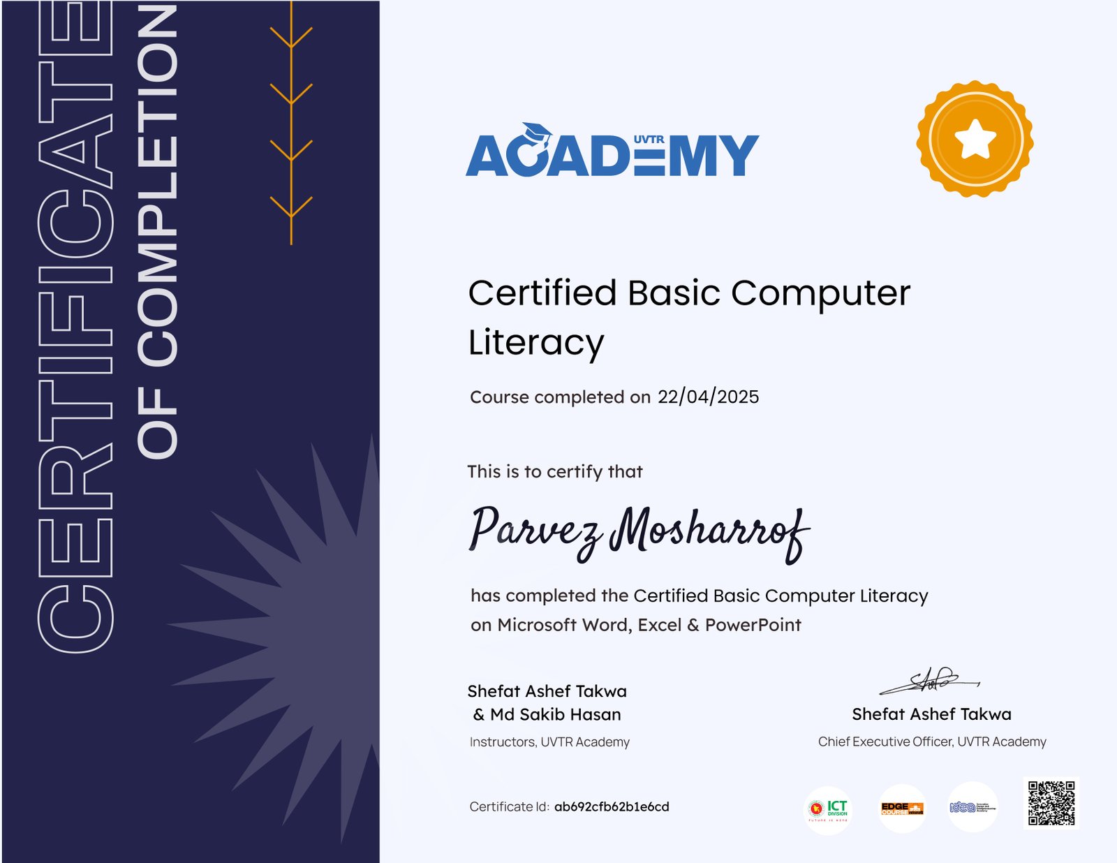 Certified Basic Computer Literacy